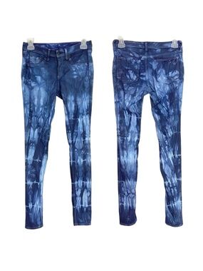 Rag & Bone Jeans Womens Size 2 XS Waist 26 Blue Tie Dyed Leggings Reworked Denim